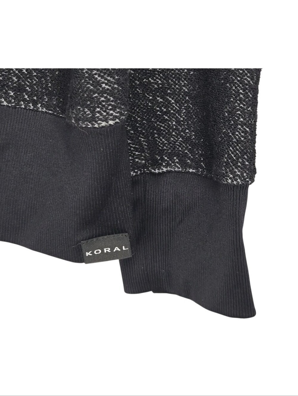 Koral Womens Black Breach Open Front Modal Activewear Pullover Large - Picture 4 of 8